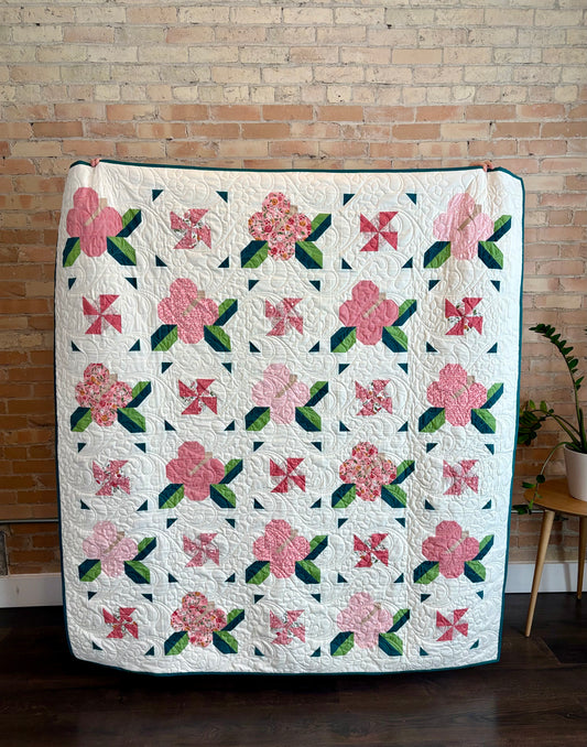Hibiscus Breeze Quilt Pattern - Digital Download