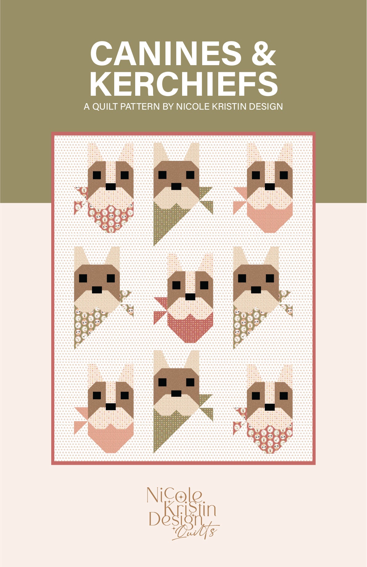 **PRE-ORDER** WHOLESALE - Canines & Kerchiefs Quilt Pattern - SHIPS OCTOBER 2026