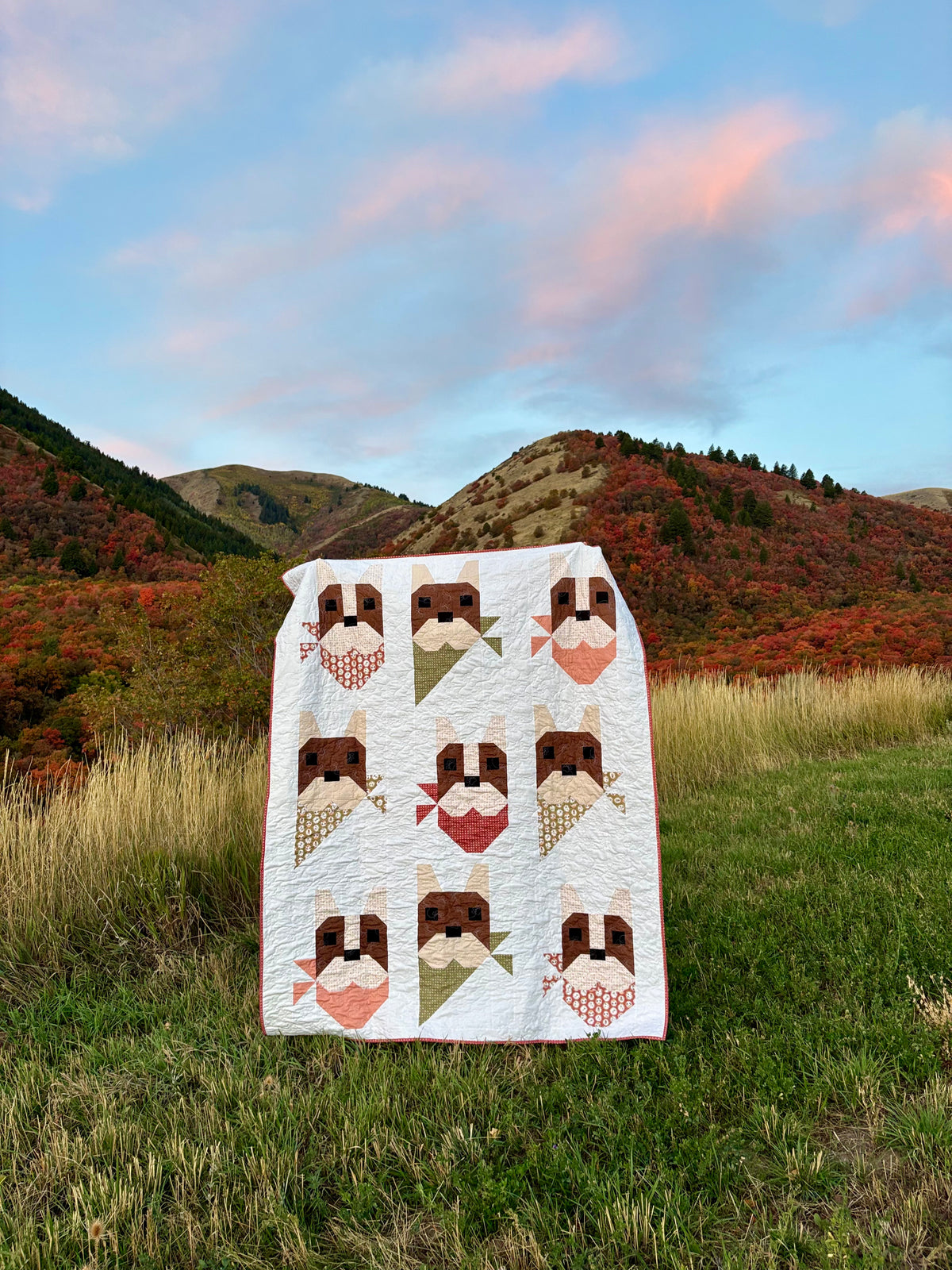 Canines & Kerchiefs Quilt Pattern - Digital Download
