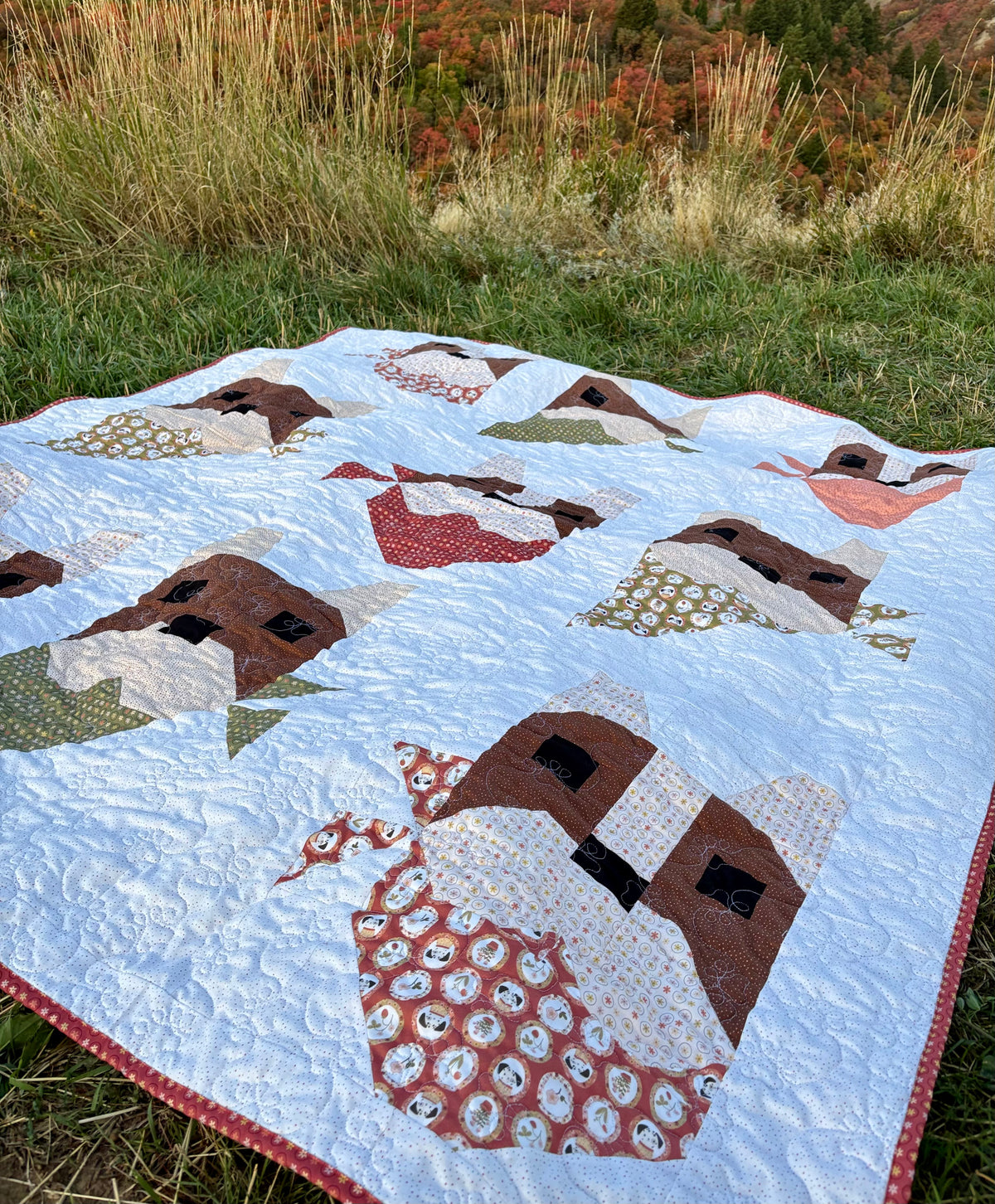Canines & Kerchiefs Quilt Pattern - Digital Download