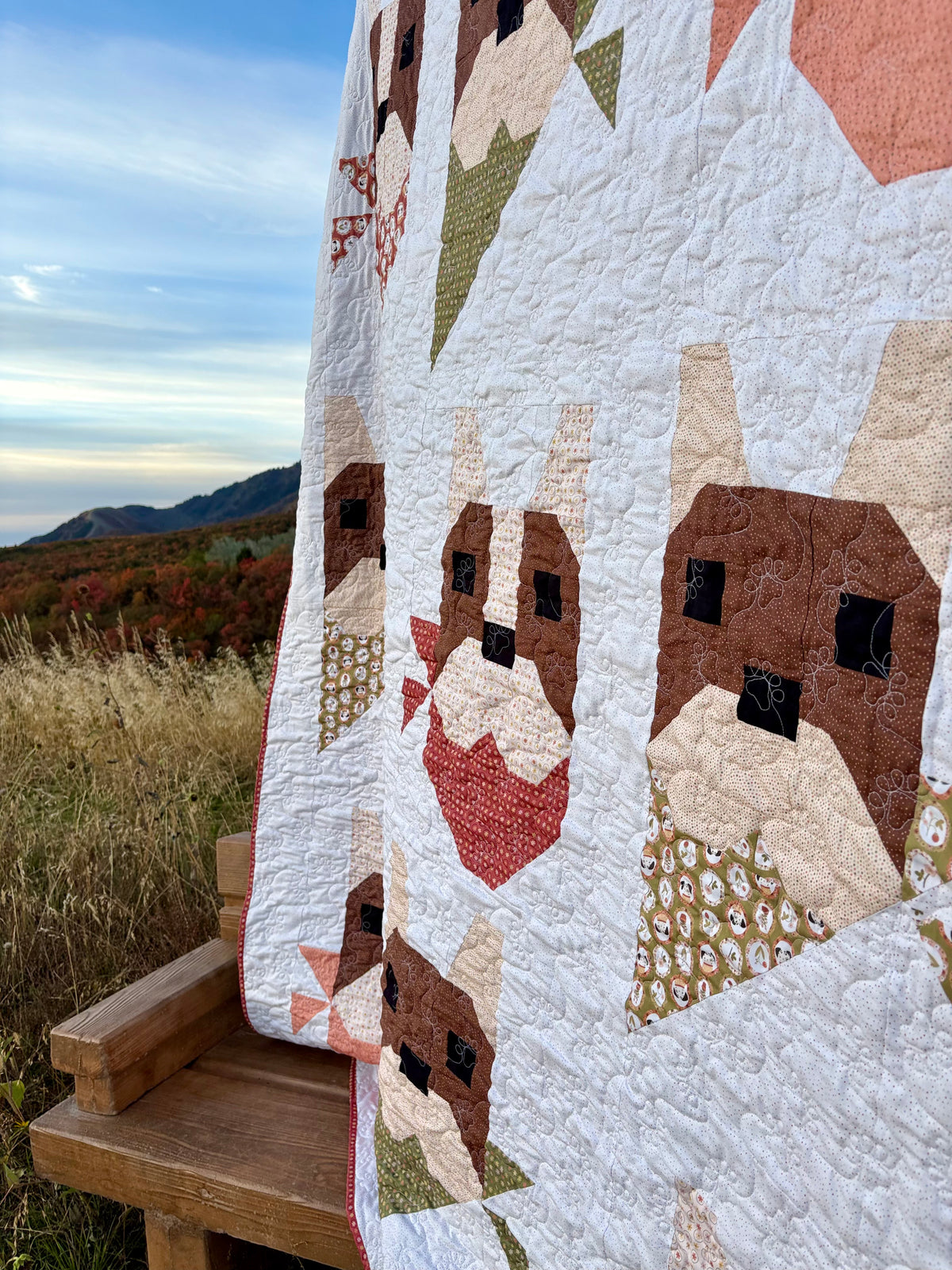 Canines & Kerchiefs Quilt Pattern - Digital Download