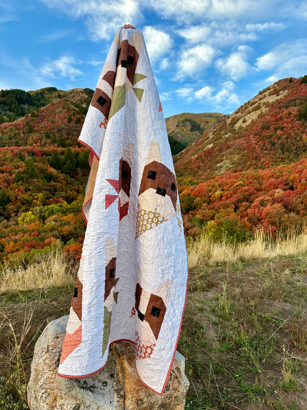 Canines & Kerchiefs Quilt Pattern - Digital Download