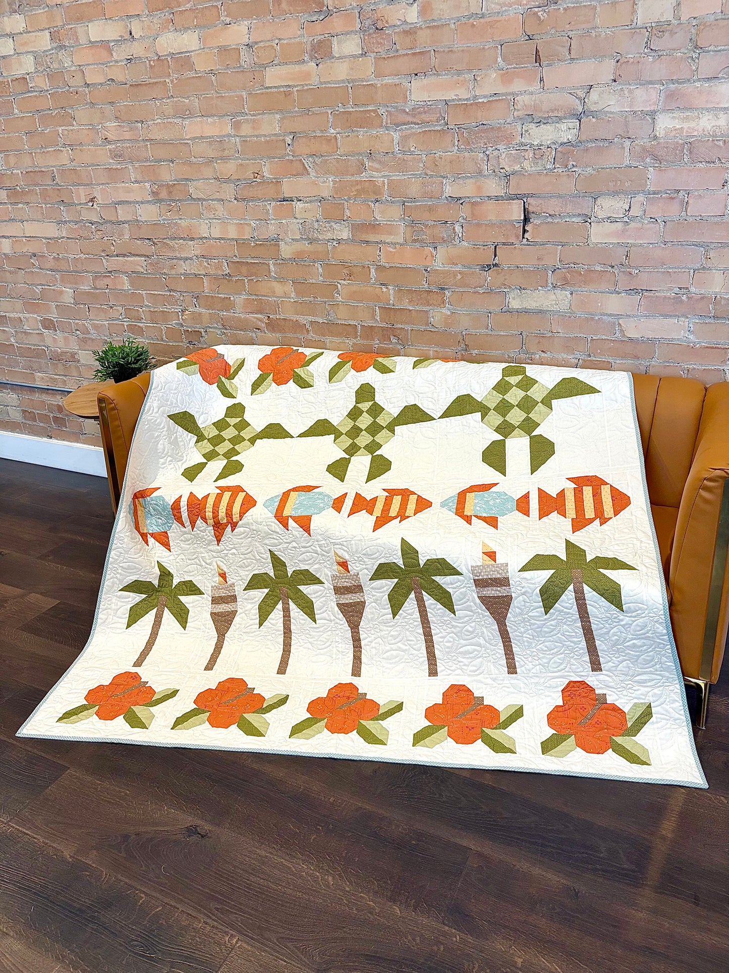 Tropical Escape Quilt Pattern - Digital Download