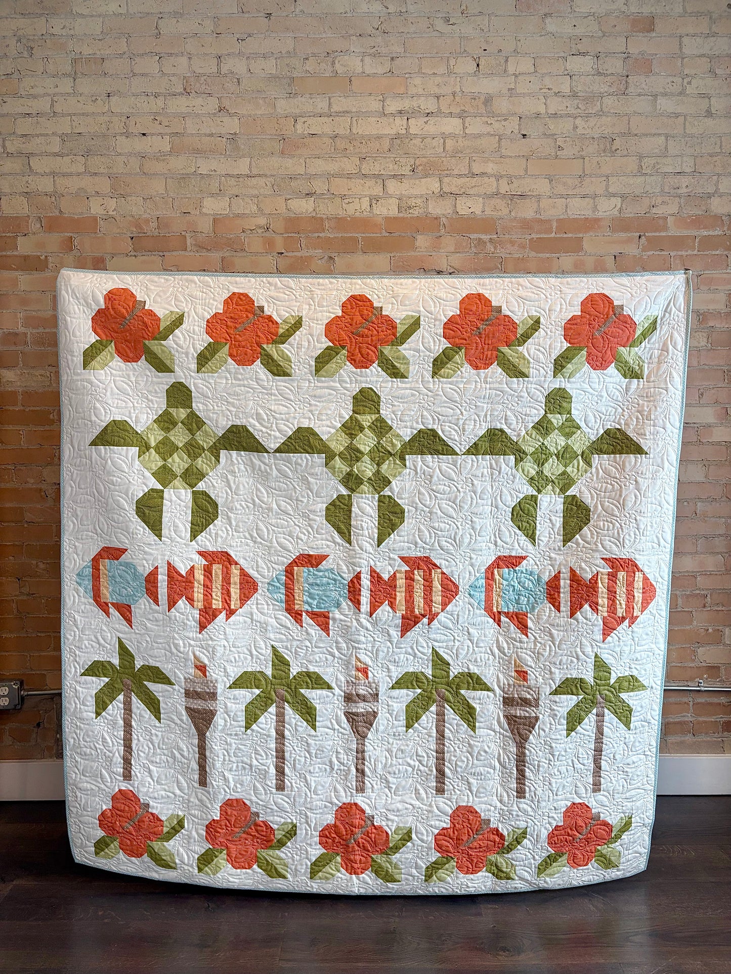 Tropical Escape Quilt Pattern - Digital Download