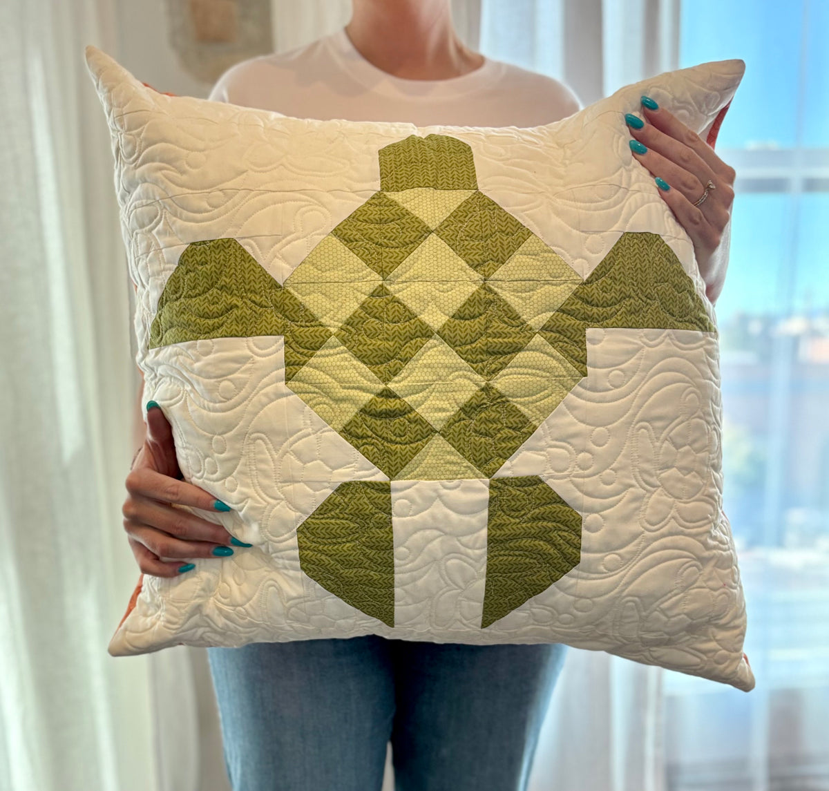 Tropical Turtle Pillow Pattern - Digital Download
