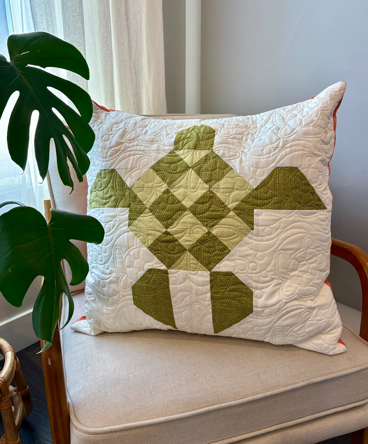 Tropical Turtle Pillow Pattern - Digital Download