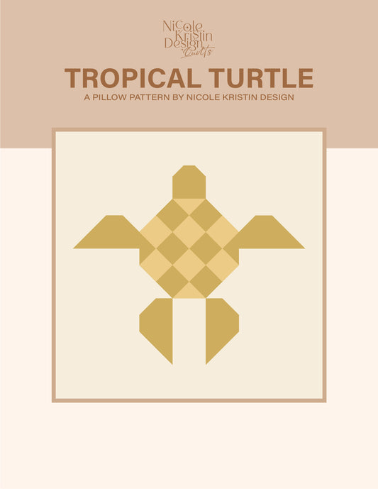 Tropical Turtle Pillow Pattern - Digital Download